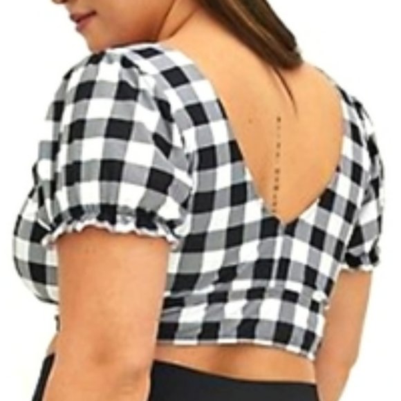 TORRID Retro Ultra Black & White Gingham Plaid Set… - Picture 2 of 5